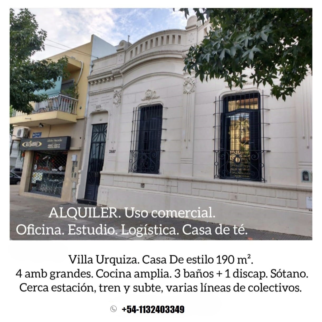 #5484301 | Alquiler | Casa | Villa Urquiza (Situar Propiedades )