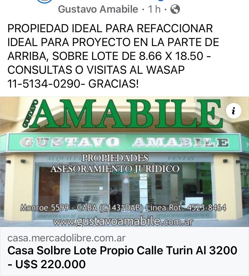#4021883 | Sale | House | Parque Chass (GUSTAVO AMABILE)
