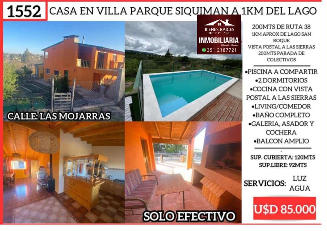 #4889683 | Sale | House | Villa Parque Siquiman (GABRIELA ROMERO Bienes Raíces)