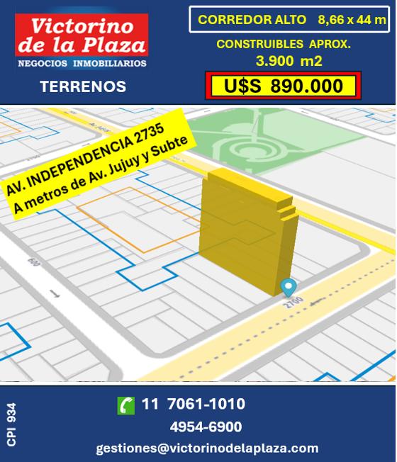 #5335224 | Venta | Lote | Balvanera (Victorino de la Plaza)