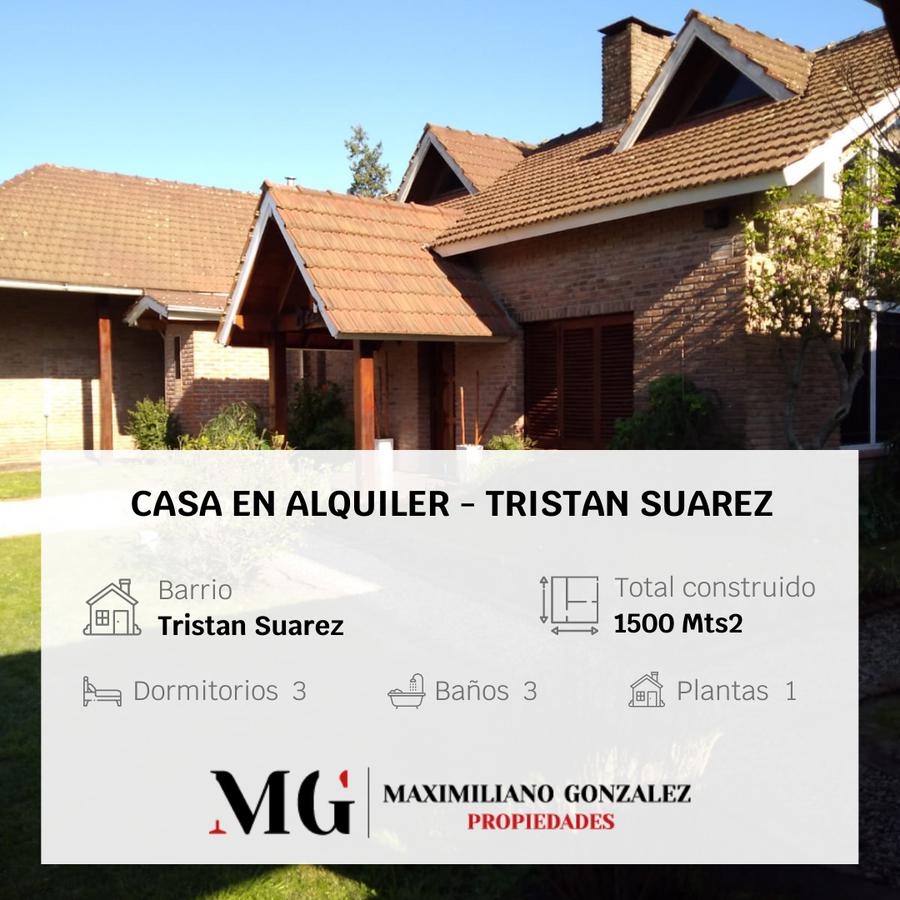 #2479655 | Alquiler Temporal | Casa | Tristan Suarez (MG - Maximiliano Gonzalez Propiedades)