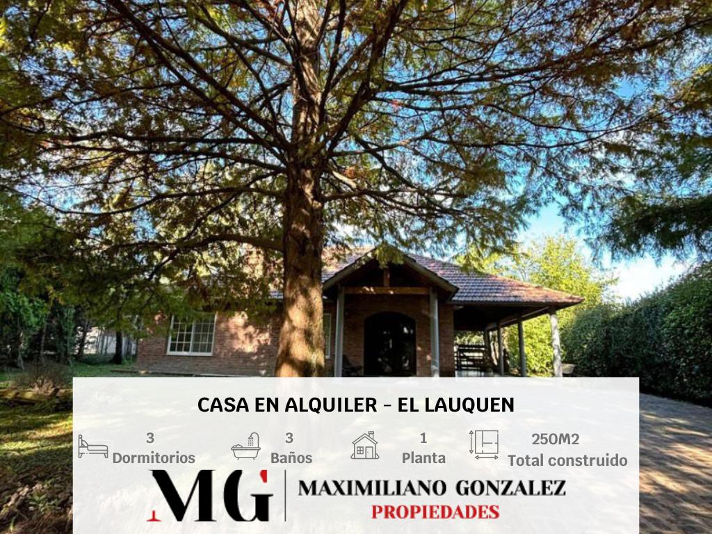 #5440623 | Alquiler | Casa | El Lauquen (MG - Maximiliano Gonzalez Propiedades)