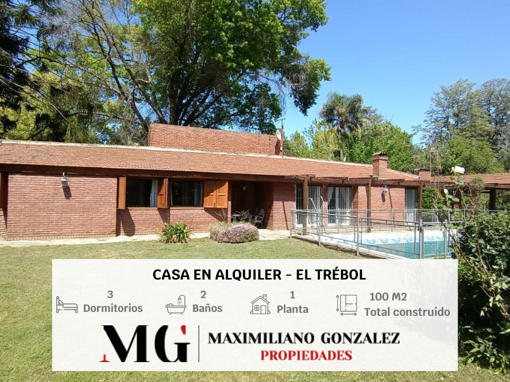 #5440655 | Alquiler | Casa Quinta | El Trébol (MG - Maximiliano Gonzalez Propiedades)