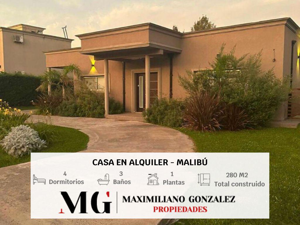 #5146729 | Alquiler Temporal | Casa | Malibu (MG - Maximiliano Gonzalez Propiedades)