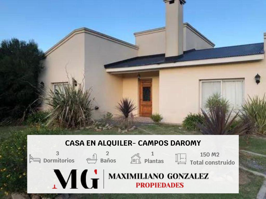 #4834362 | Alquiler Temporal | Casa | Campo Daromy (MG - Maximiliano Gonzalez Propiedades)
