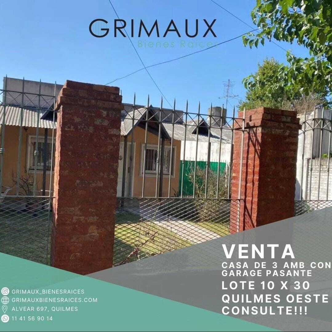 #4995342 | Sale | House | Quilmes (Grimaux Bienes Raíces)