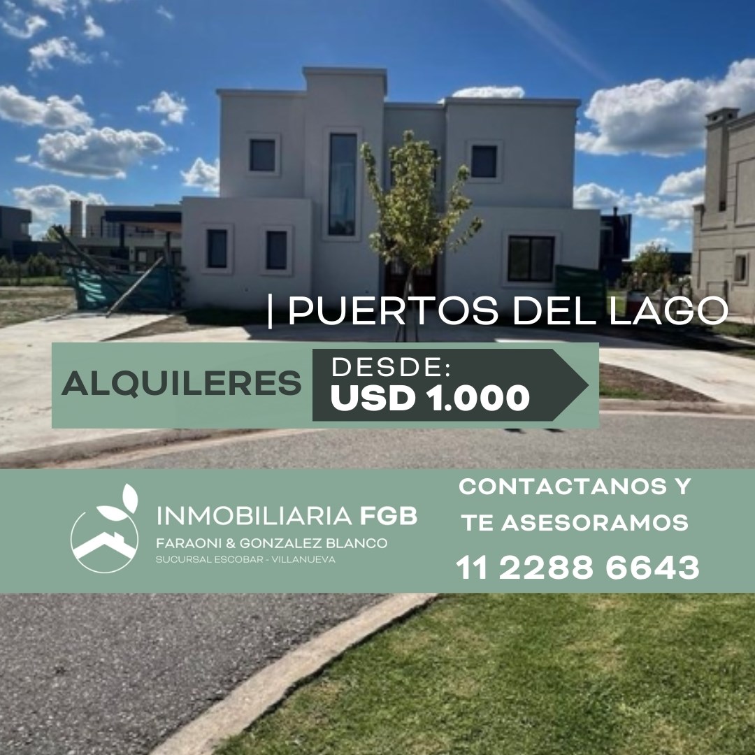 #5322687 | Alquiler | Casa | Puertos del Lago (Inmobiliaria FGB)