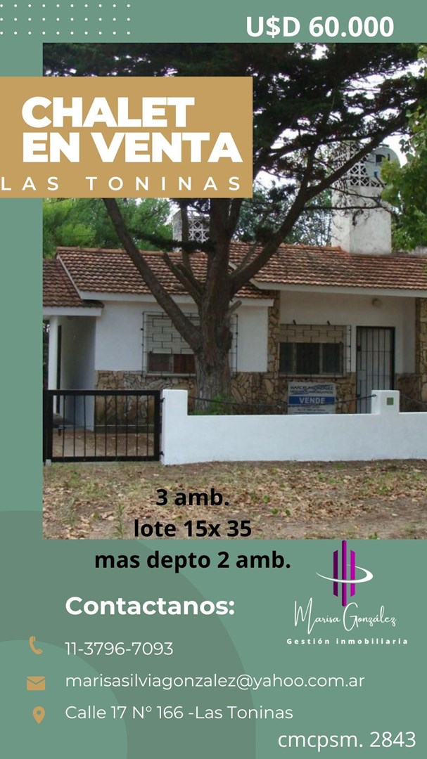 #4336675 | Venta | Casa | Las Toninas (Marisa Gonzalez Gestion Inmobiliaria)