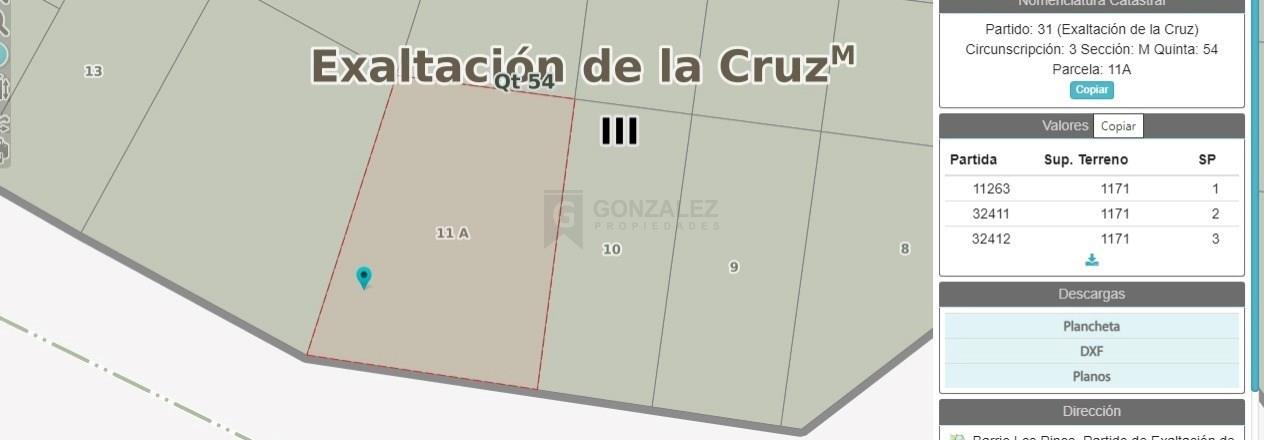 #5475430 | Venta | Lote | Exaltacion De La Cruz (Gonzalez Propiedades)