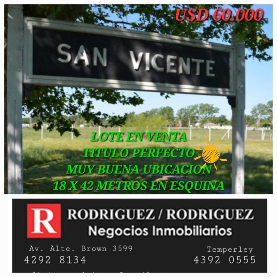 #4528386 | Venta | Lote | San Vicente (Rodriguez Rodriguez Negocios Inmobiliarios)