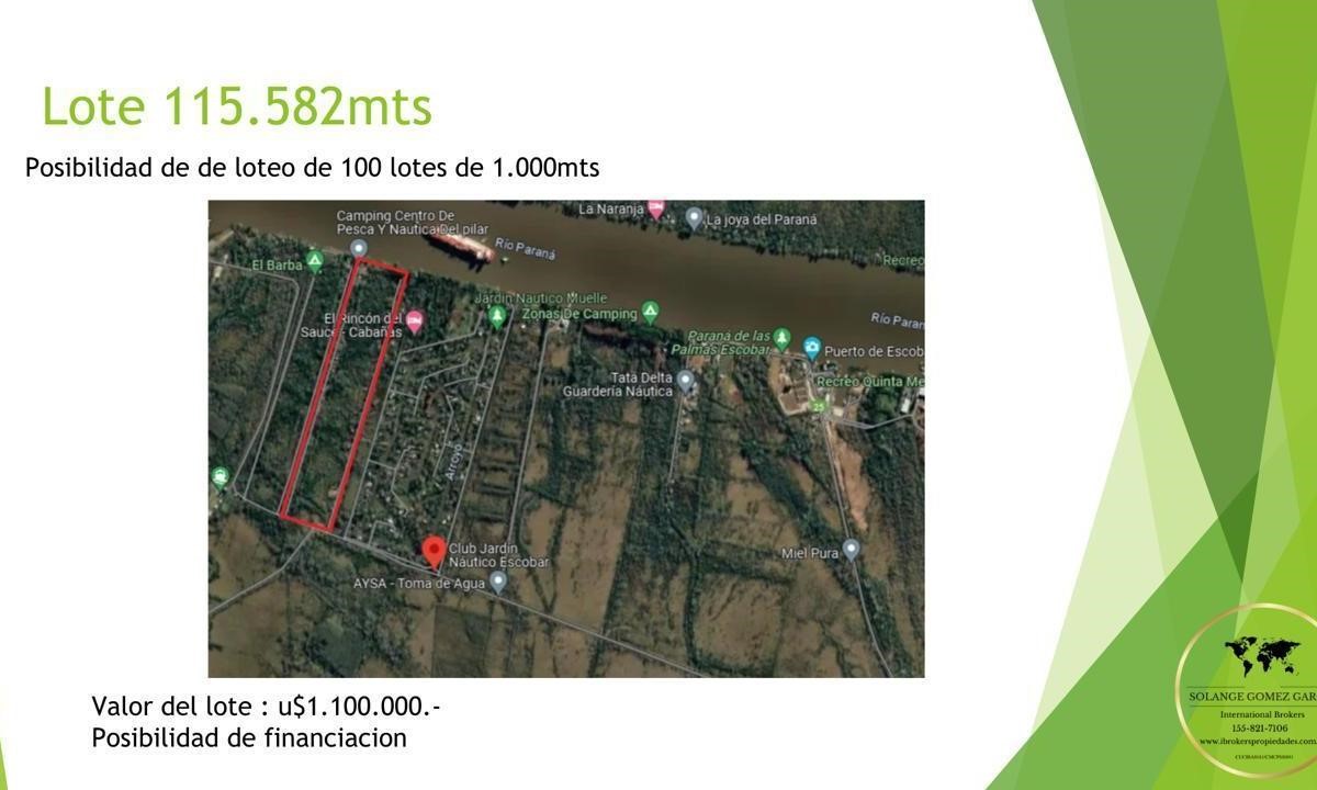 #4978264 | Venta | Lote | Jardin Nautico De Escobar (Ferraro Bienes Raíces)