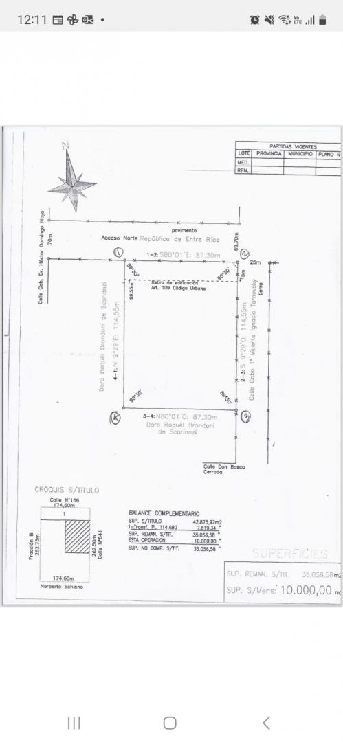 #5481909 | Venta | Lote | Parana (Roberto E. Bernardi)