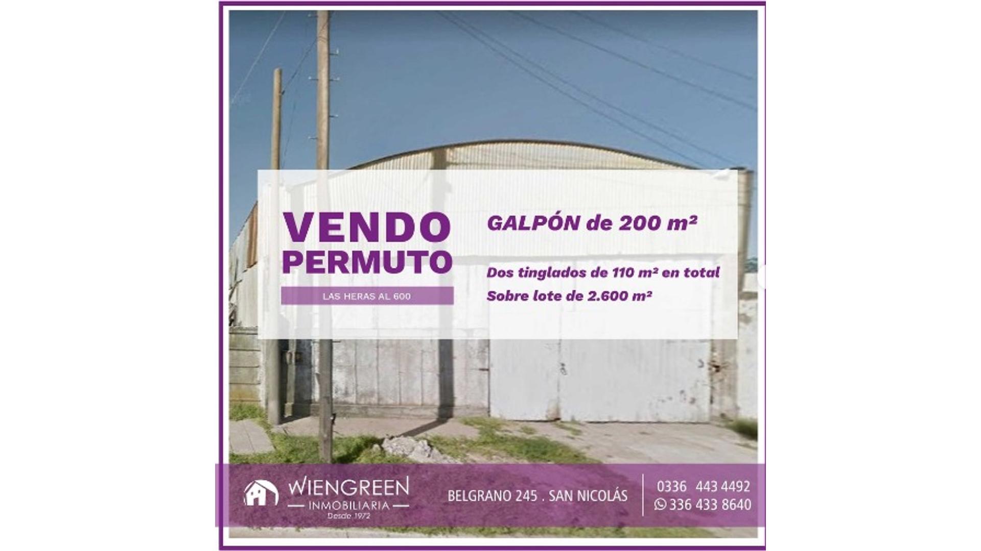 #3567792 | Venta | Galpón / Depósito / Bodega | San Nicolas De Los Arroyos (Inmobiliaria Wiengreen)
