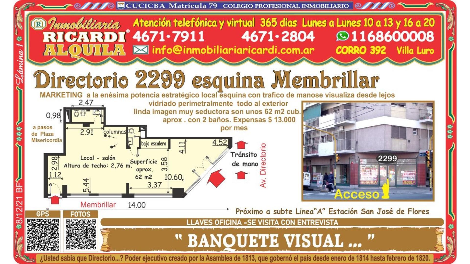 #3566537 | Alquiler | Local | Flores (Inmobiliaria Ricardi)