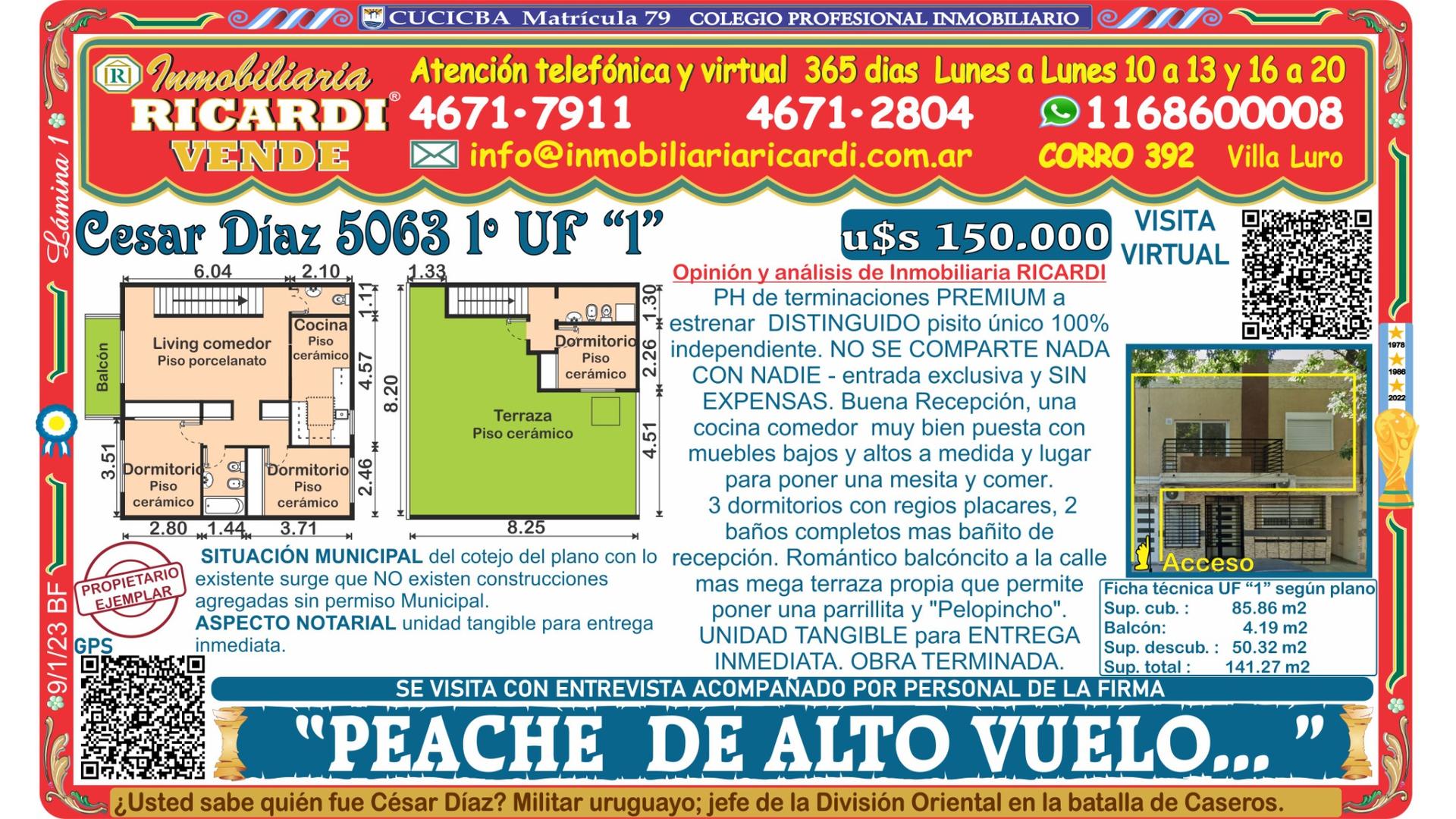 #4514038 | Sale | Horizontal Property | Velez Sarsfield (Inmobiliaria Ricardi)
