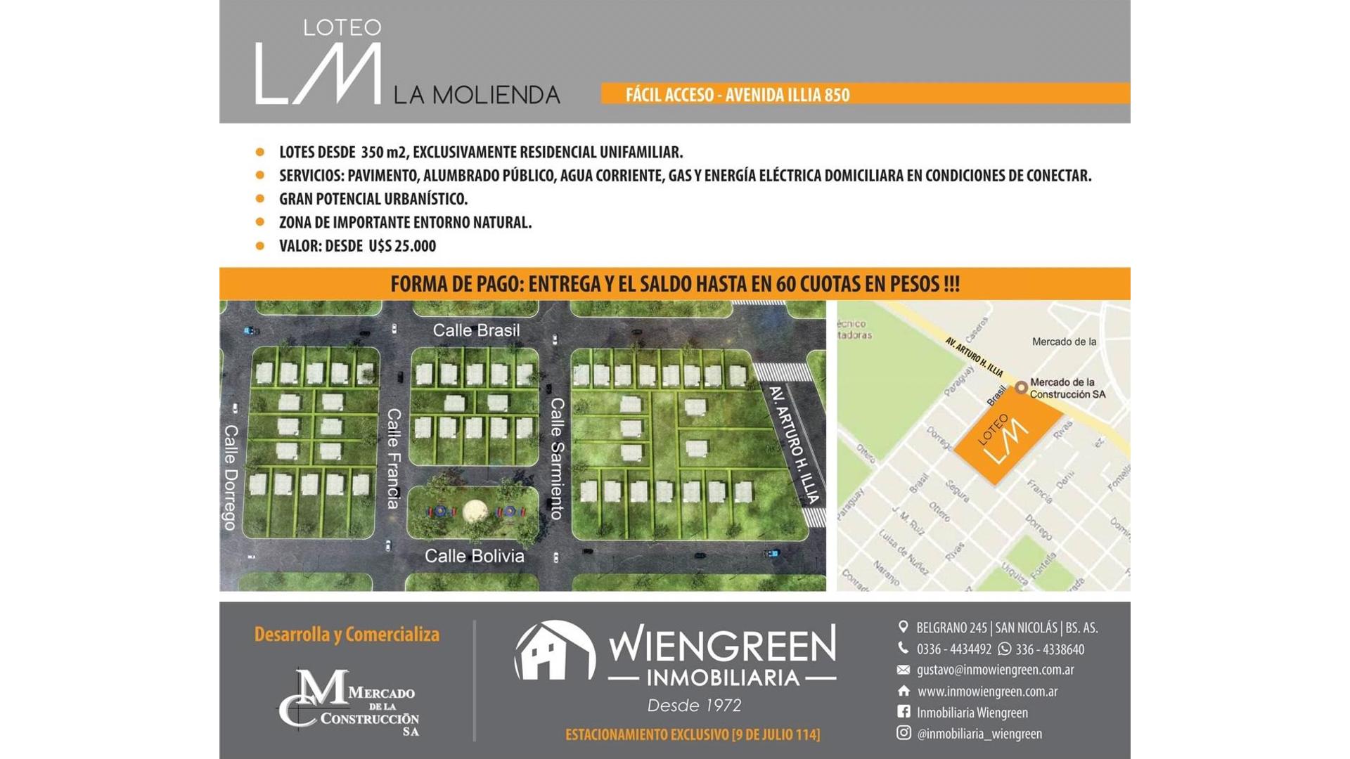 #4766397 | Venta | Lote | San Nicolas De Los Arroyos (Inmobiliaria Wiengreen)