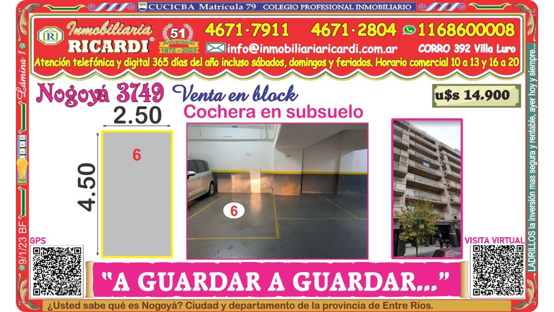 #4783421 | Sale | Garage | Villa del Parque (Inmobiliaria Ricardi)