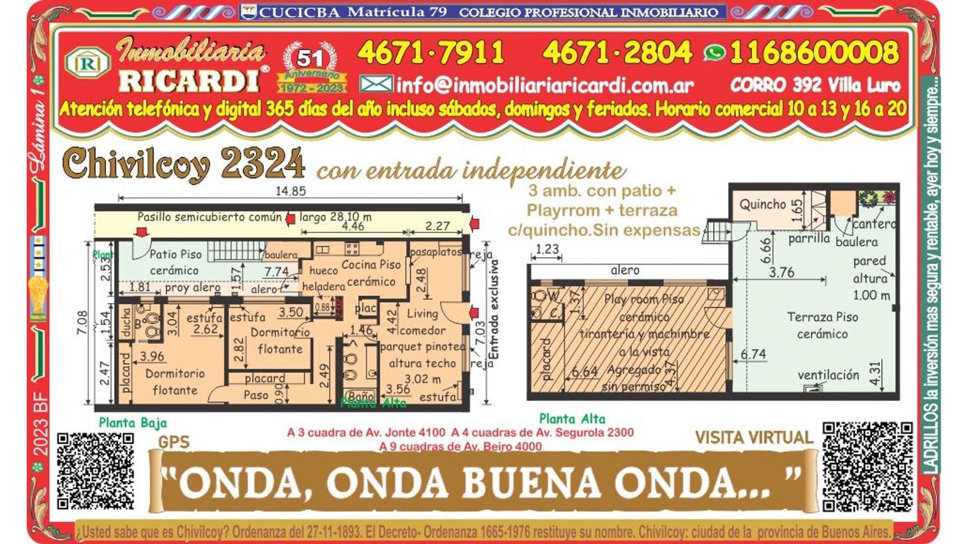 #5068945 | Rental | Horizontal Property | Floresta (Inmobiliaria Ricardi)