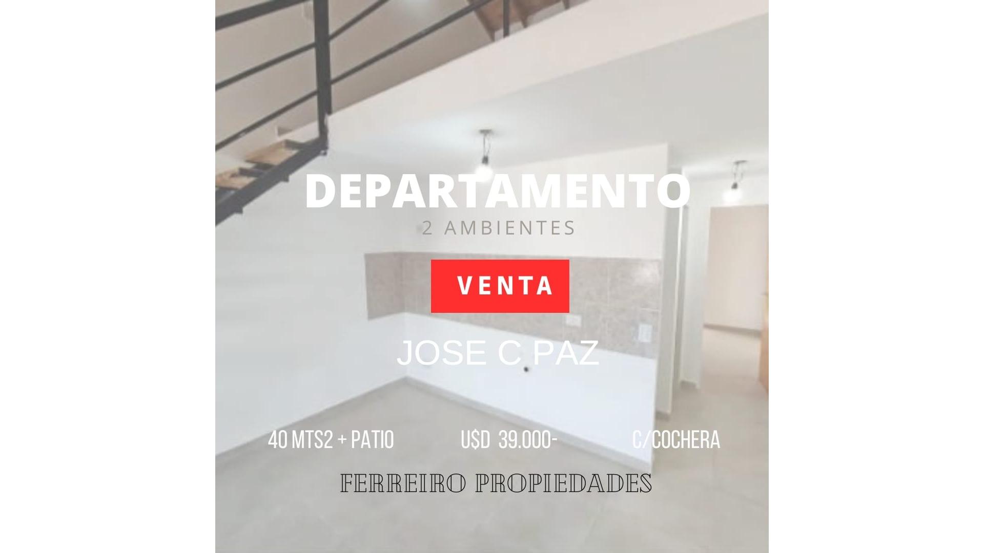 #4897919 | Venta | Departamento | Jose C. Paz (Ferreiro Propiedades)