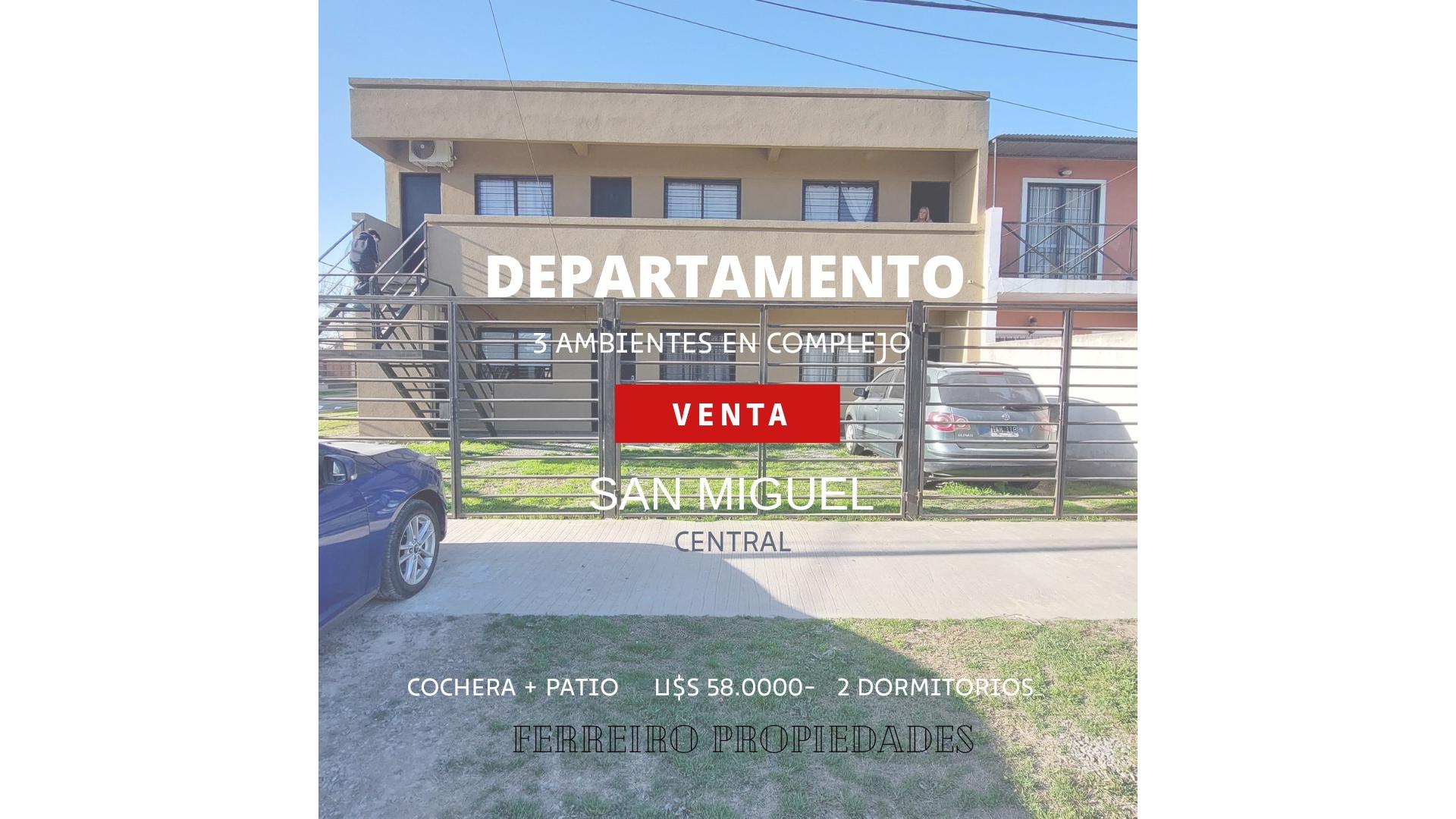 #4901968 | Venta | Departamento | San Miguel (Ferreiro Propiedades)