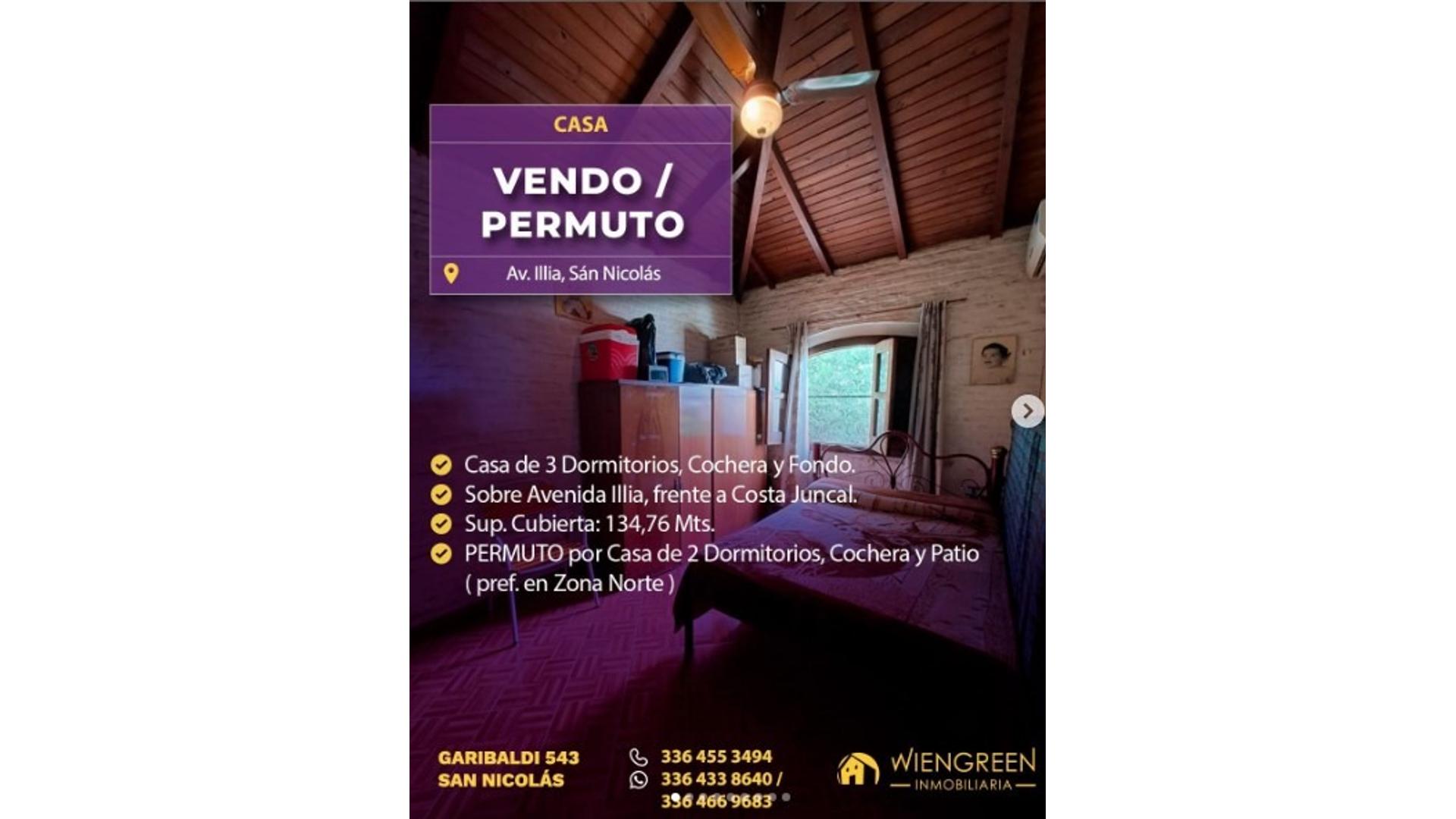#4943732 | Venta | Casa | San Nicolas De Los Arroyos (Inmobiliaria Wiengreen)