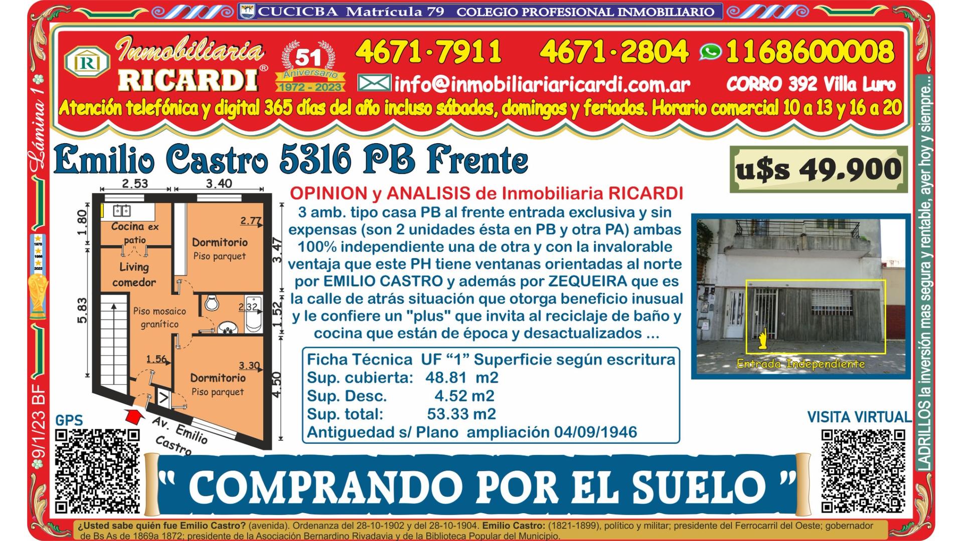 #4112212 | Venta | PH | Mataderos (Inmobiliaria Ricardi)