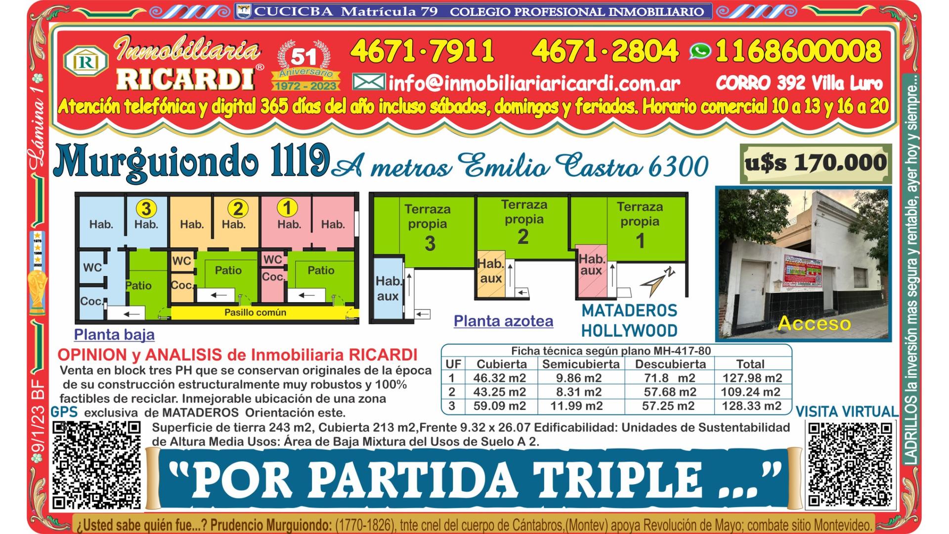 #4936779 | Sale | Horizontal Property | Mataderos (Inmobiliaria Ricardi)