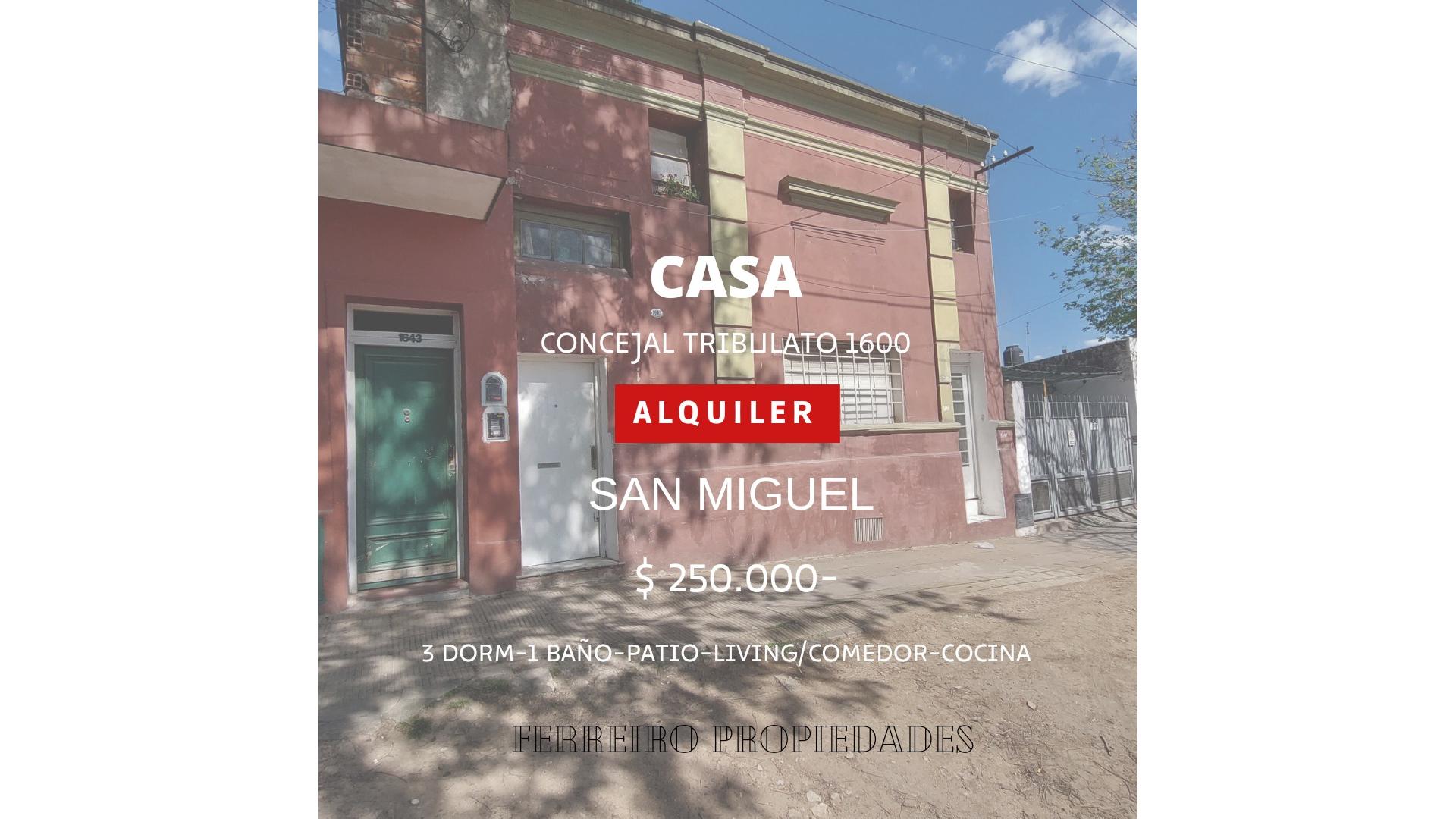 #5377048 | Alquiler | Casa | San Miguel (Ferreiro Propiedades)