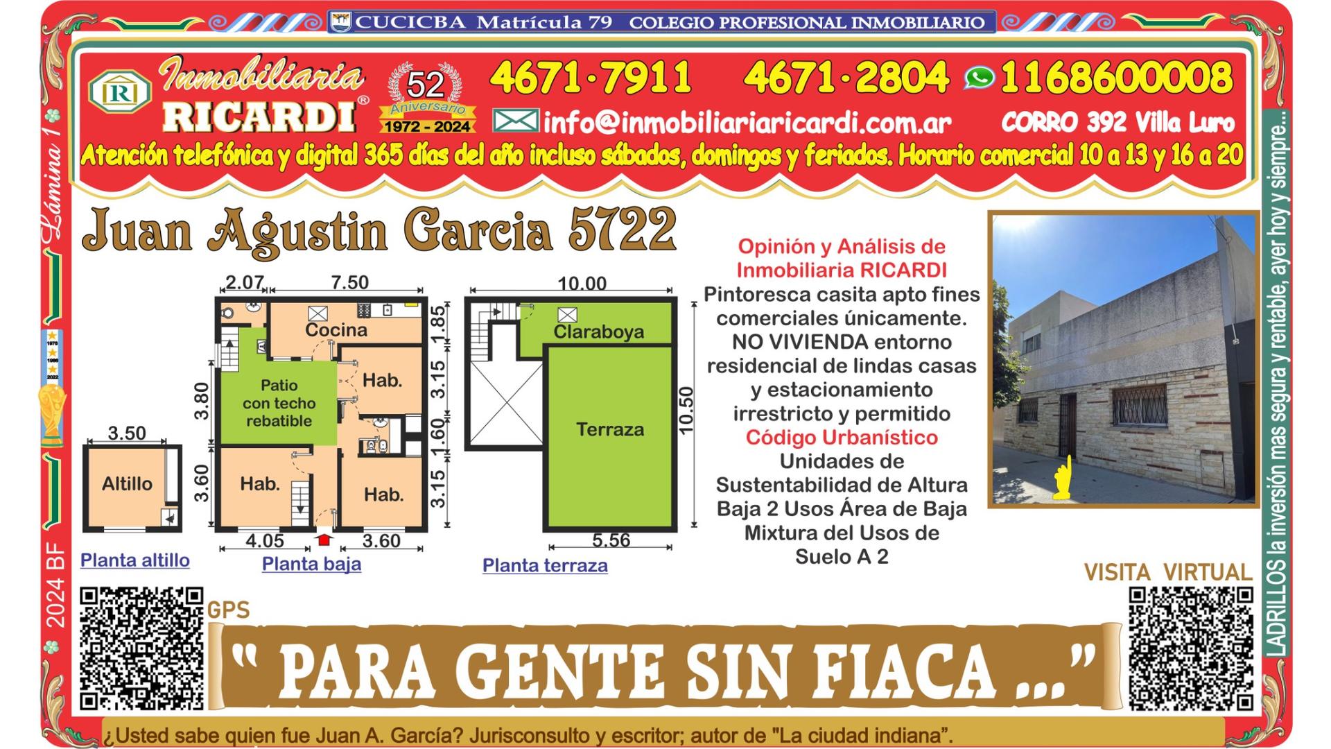 #5002475 | Alquiler | Casa | Villa Luro (Inmobiliaria Ricardi)