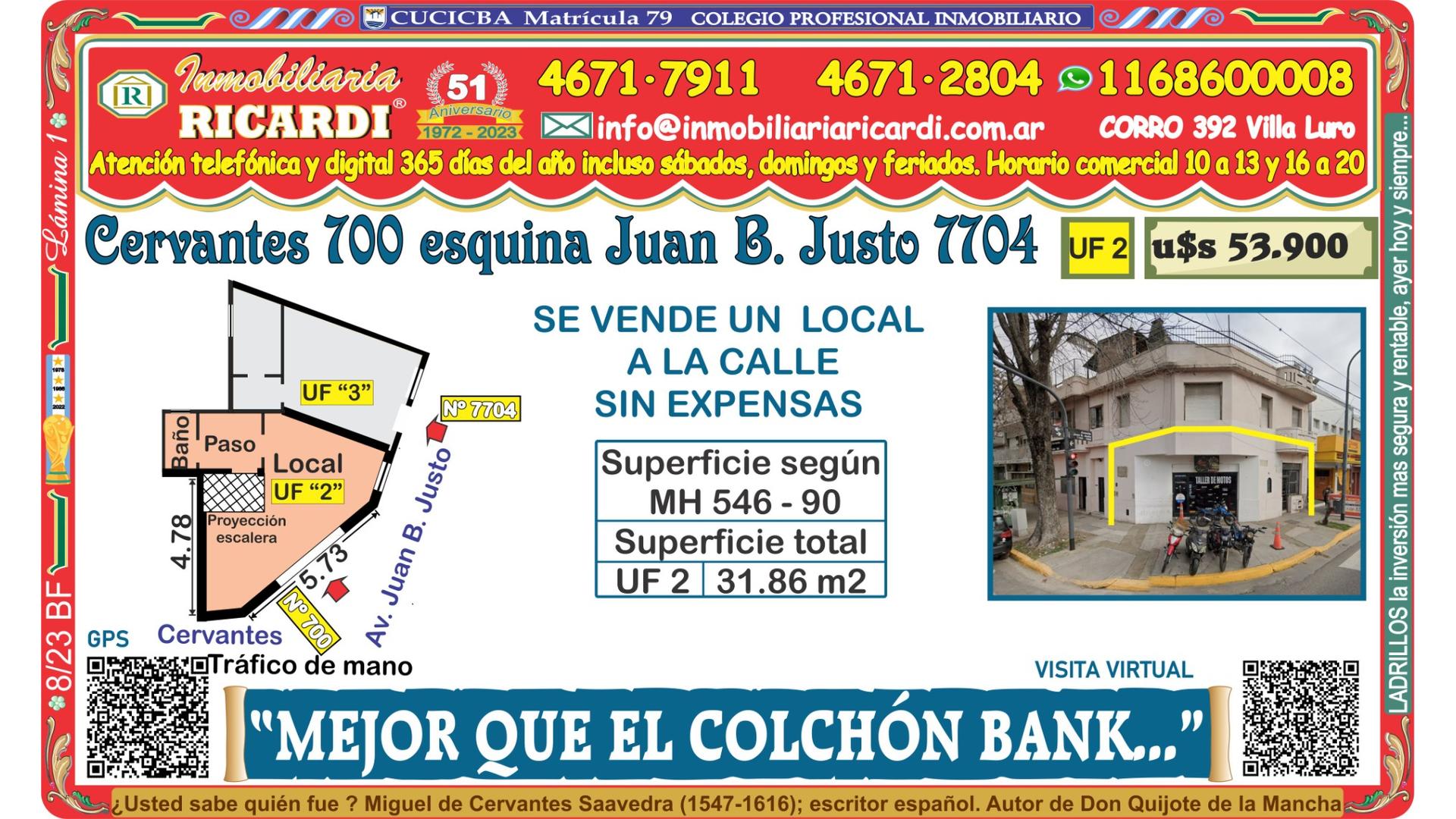 #5001033 | Venta | Local | Velez Sarsfield (Inmobiliaria Ricardi)