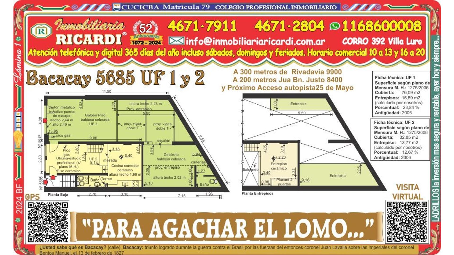 #5152246 | Alquiler | Galpón / Depósito / Bodega | Villa Luro (Inmobiliaria Ricardi)