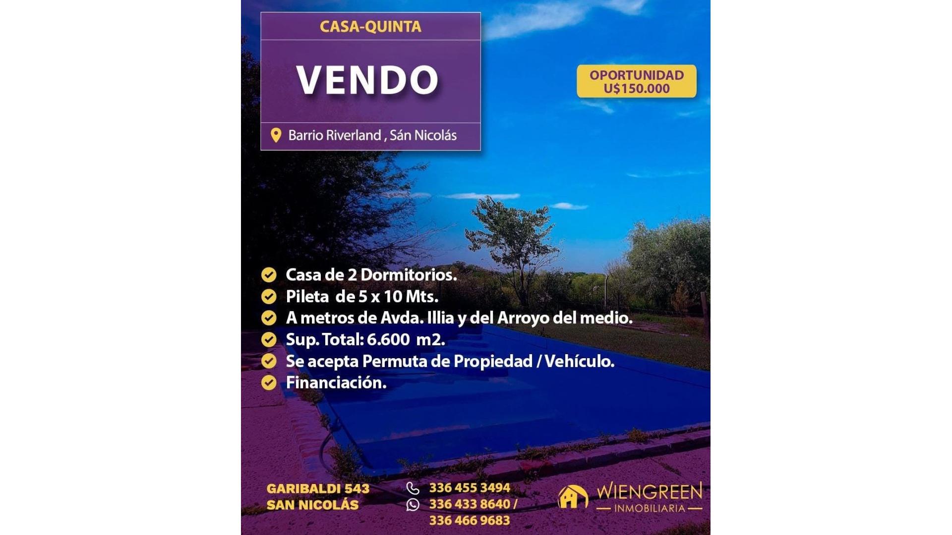 #5032375 | Sale | Country House | San Nicolas De Los Arroyos (Inmobiliaria Wiengreen)