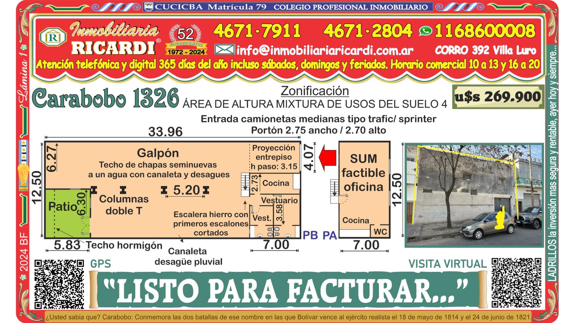 #5003695 | Sale | Warehouse | Parque Chacabuco (Inmobiliaria Ricardi)