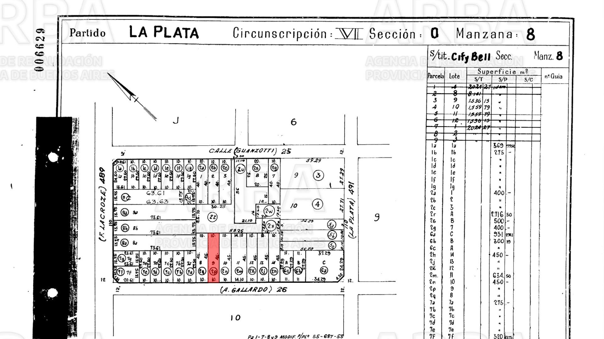 #5049948 | Venta | Lote | La Plata (Brandoni Bienes Raíces)