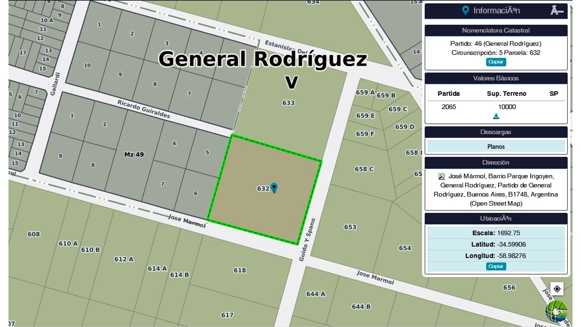 #5068895 | Sale | Lot | General Rodriguez (JORGE DORADO Y CIA)