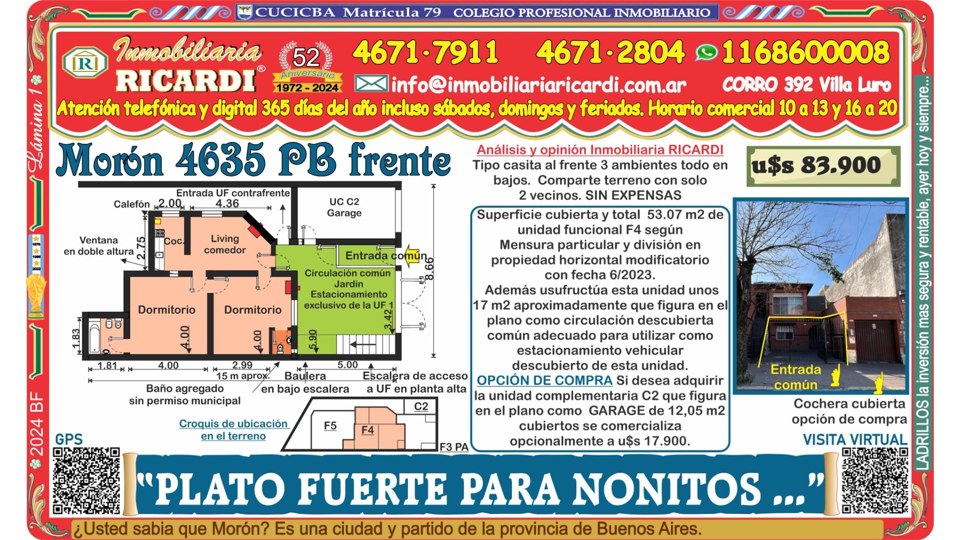 #5081267 | Venta | PH | Floresta (Inmobiliaria Ricardi)
