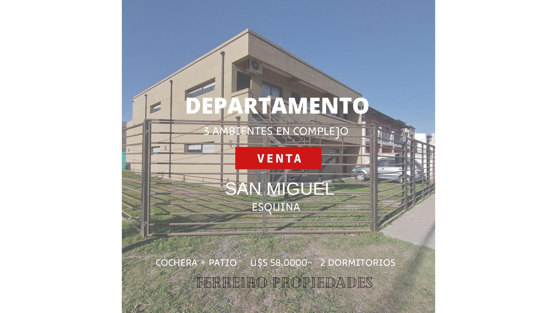 #5090086 | Venta | Departamento | San Miguel (Ferreiro Propiedades)