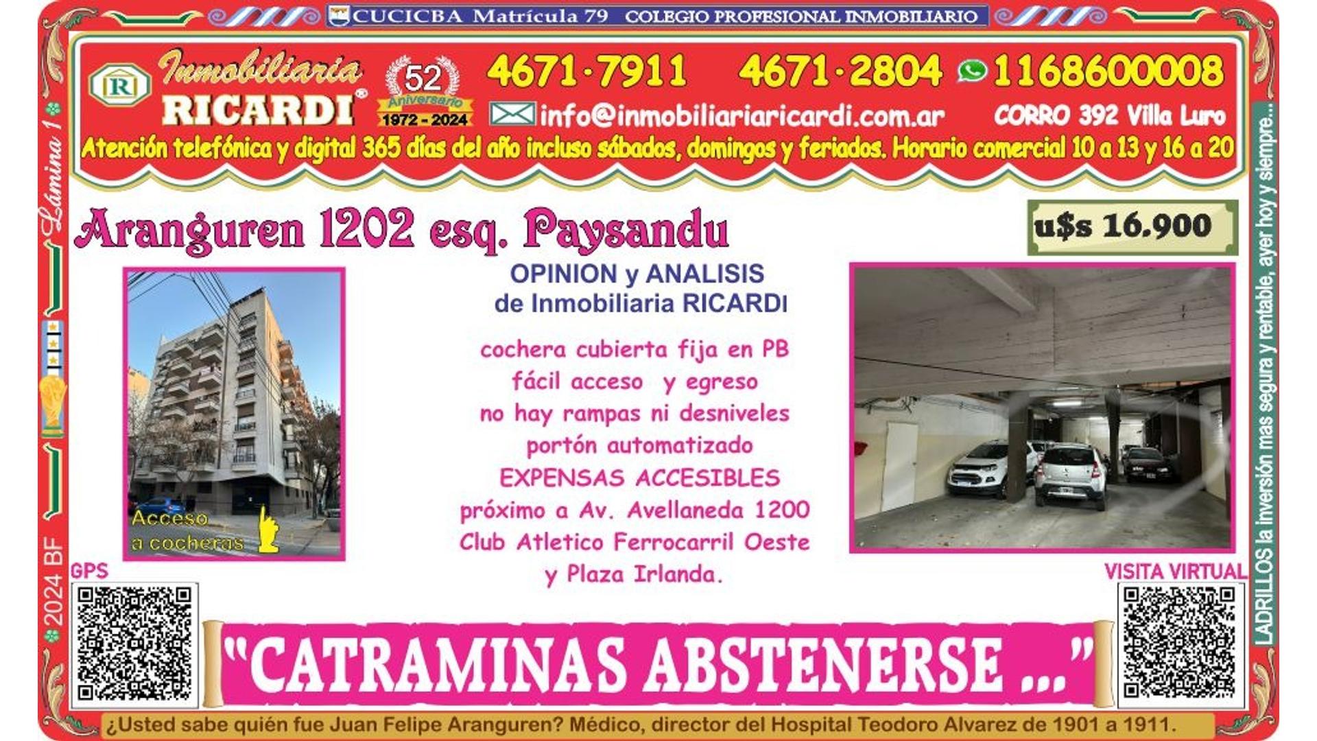 #5180430 | Sale | Garage | Caballito (Inmobiliaria Ricardi)