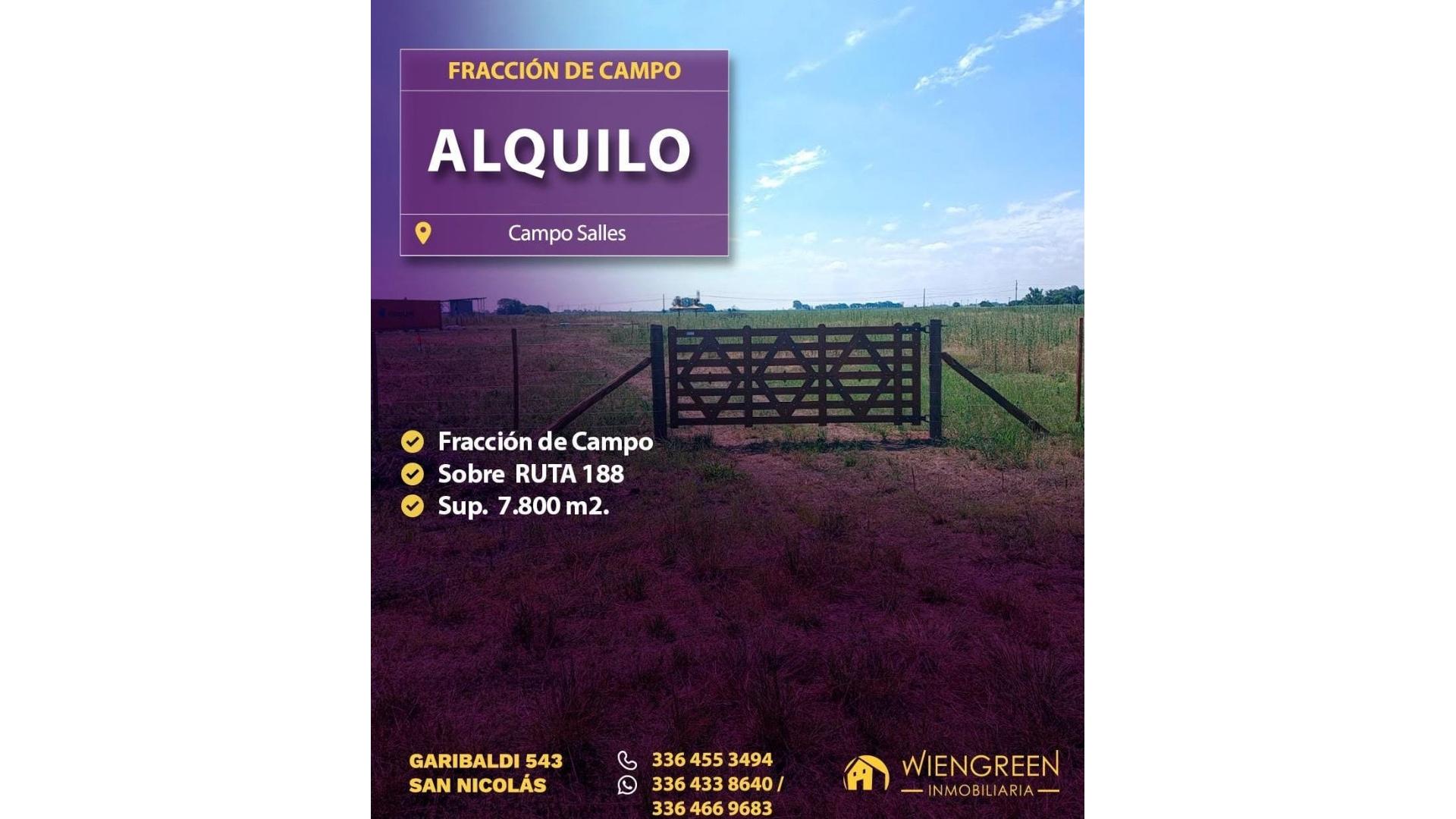 #5125472 | Alquiler | Campo / Chacra | San Nicolas De Los Arroyos (Inmobiliaria Wiengreen)