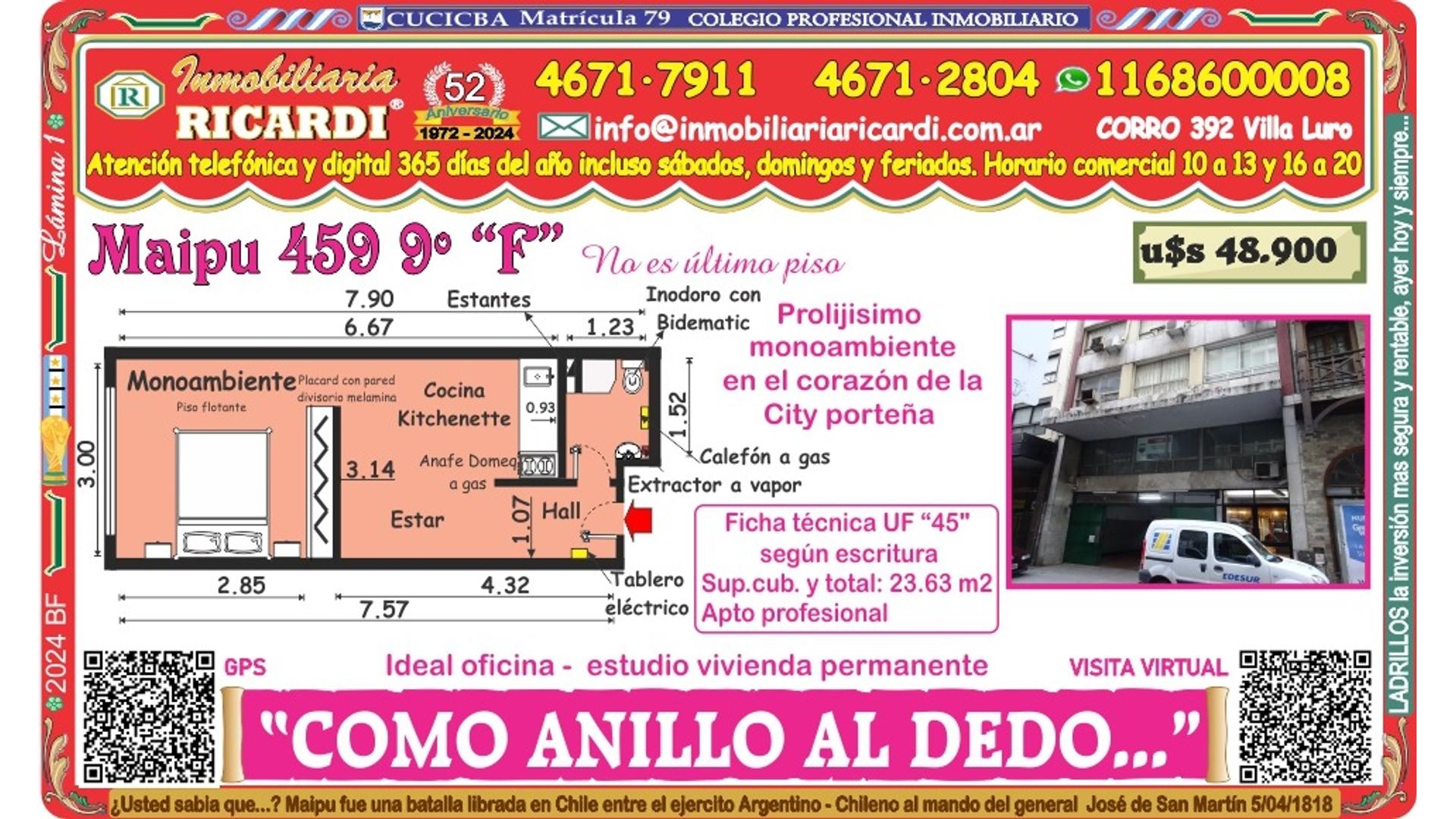 #5324537 | Venta | Departamento | San Nicolás (Inmobiliaria Ricardi)