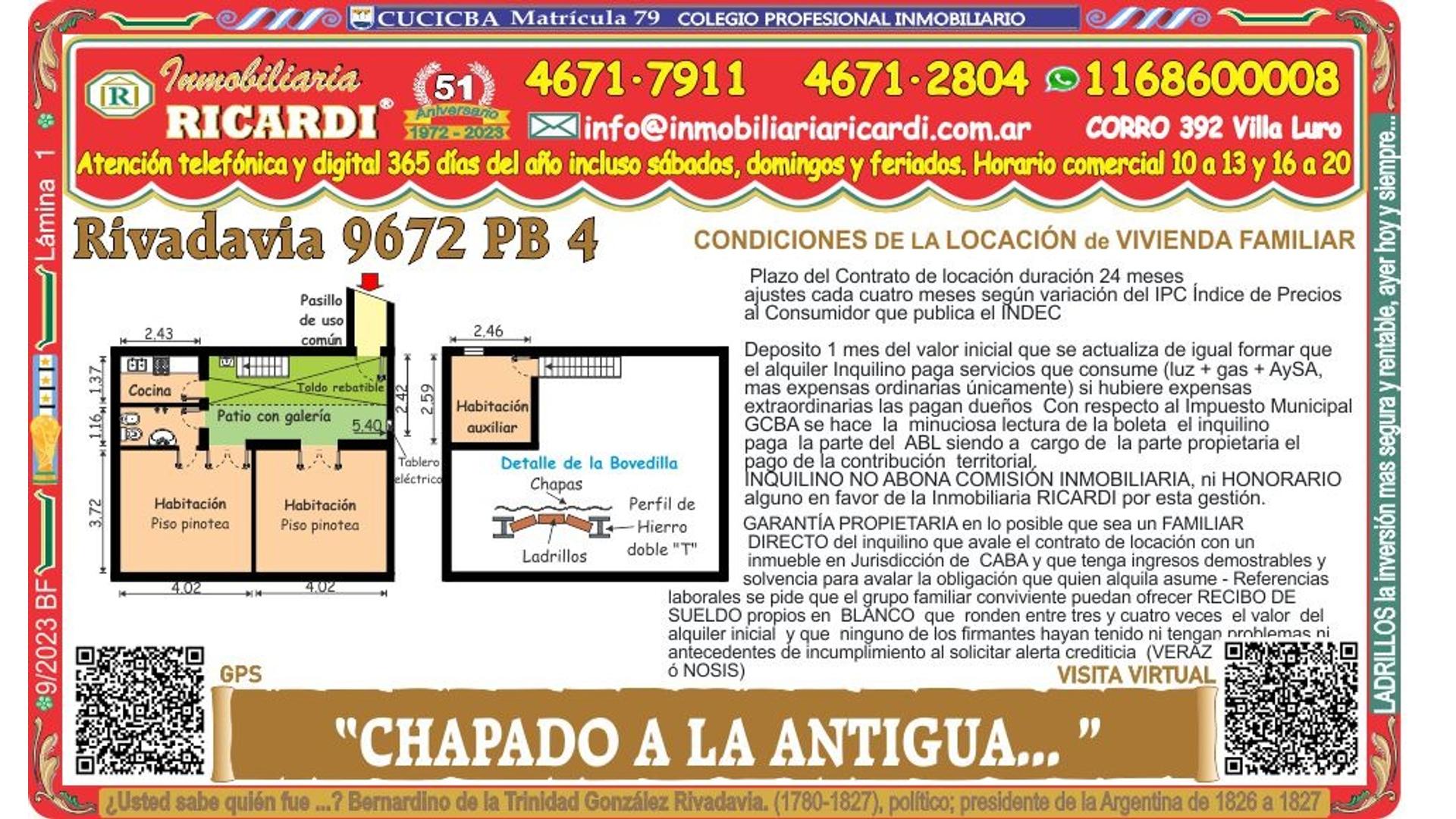 #5324535 | Alquiler | PH | Villa Luro (Inmobiliaria Ricardi)