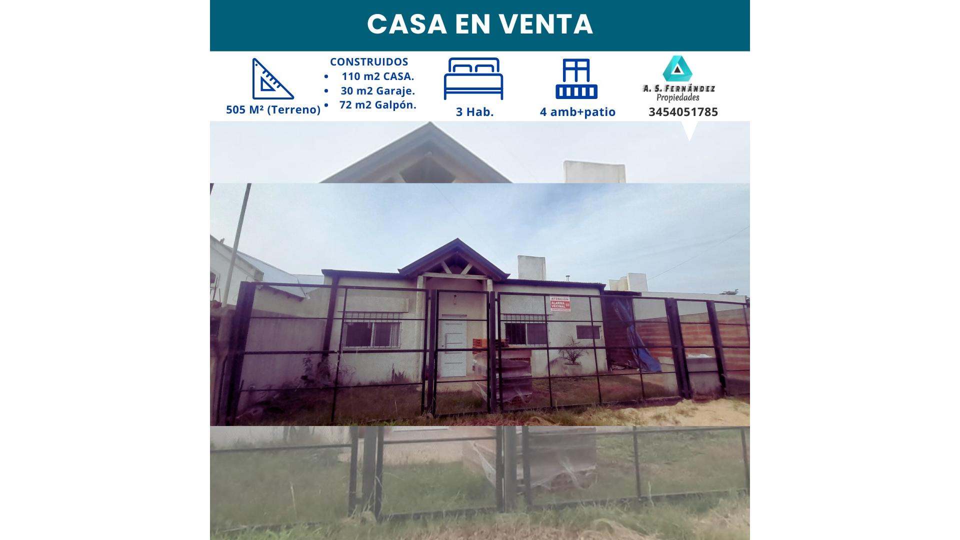 #5346600 | Venta | Casa | Concordia (A.S. Fernández Propiedades)