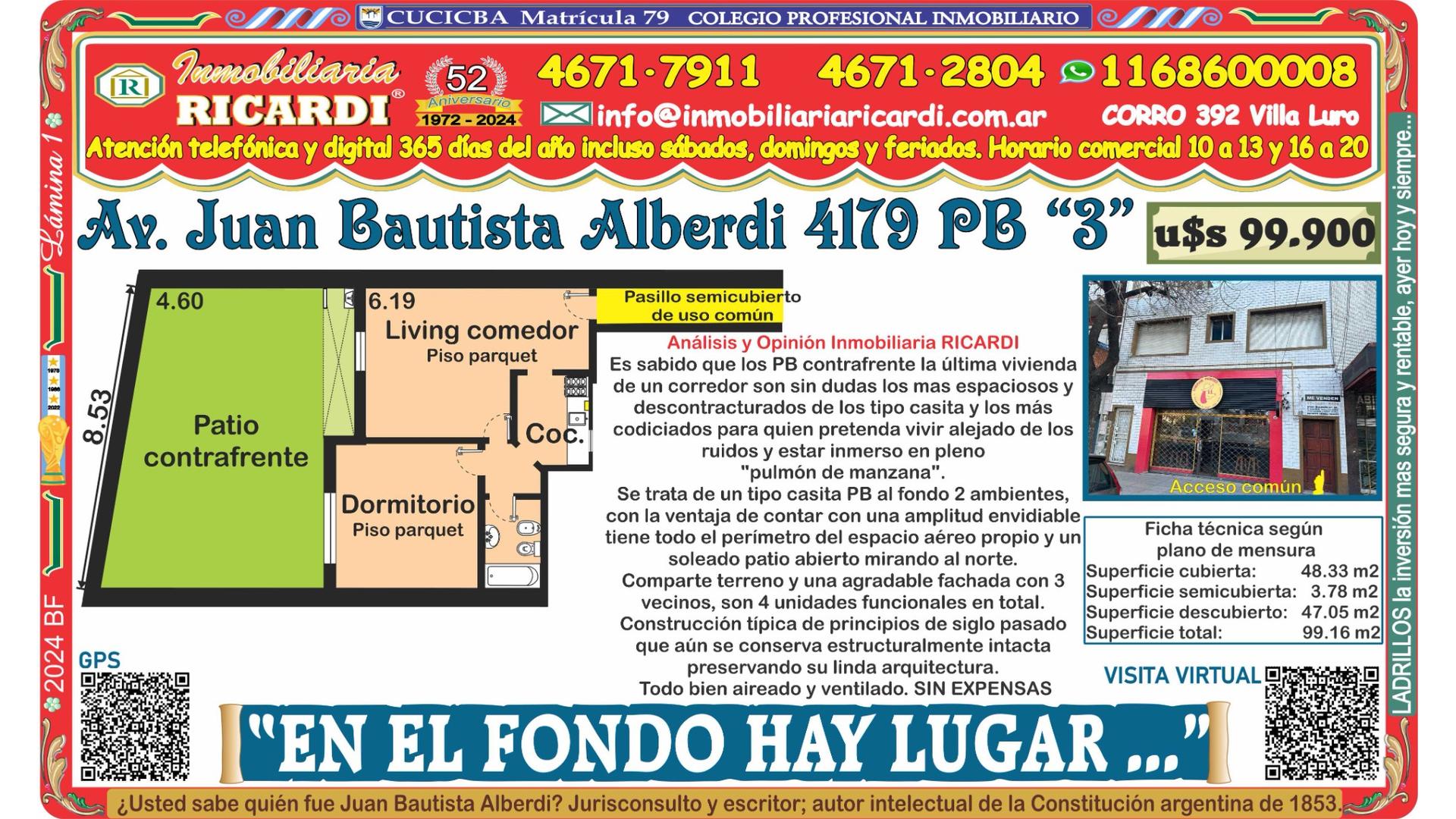 #5350135 | Sale | Horizontal Property | Parque Avellaneda (Inmobiliaria Ricardi)