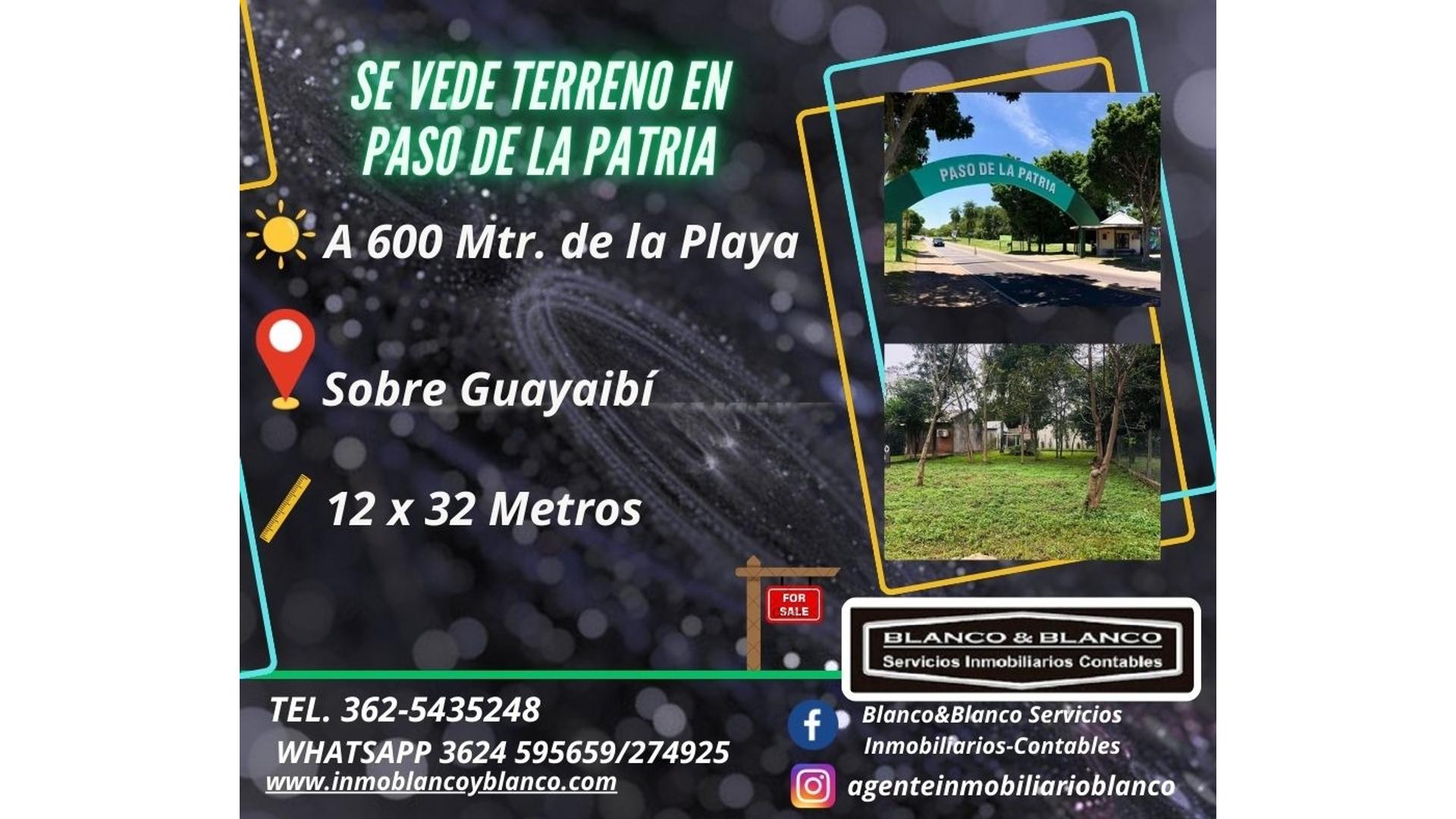 #5352263 | Venta | Lote | Paso De La Patria (Blanco & Blanco  Servicios Inmobiliarios)