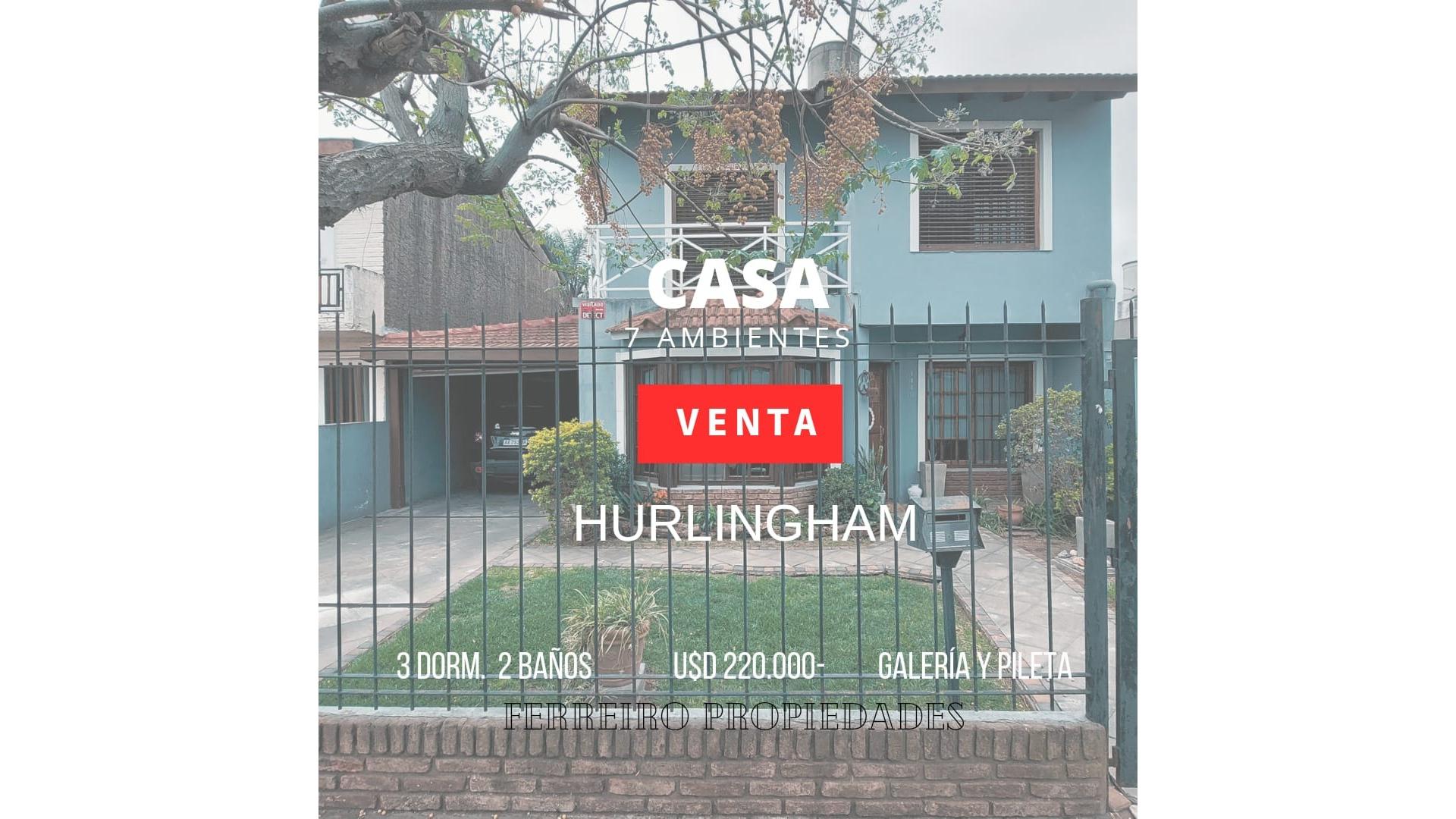 #5356056 | Venta | Casa | Hurlingham (Ferreiro Propiedades)