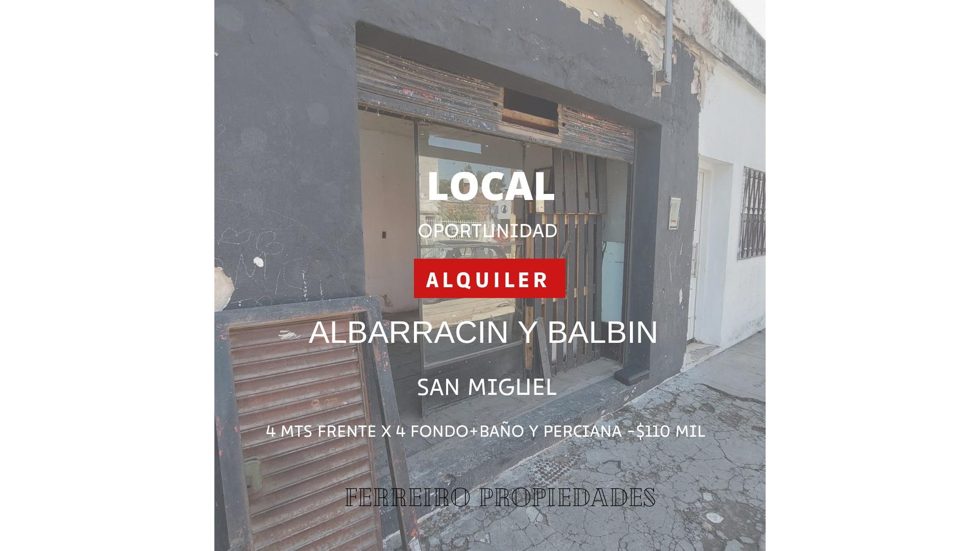 #5357247 | Alquiler | Local | San Miguel (Ferreiro Propiedades)