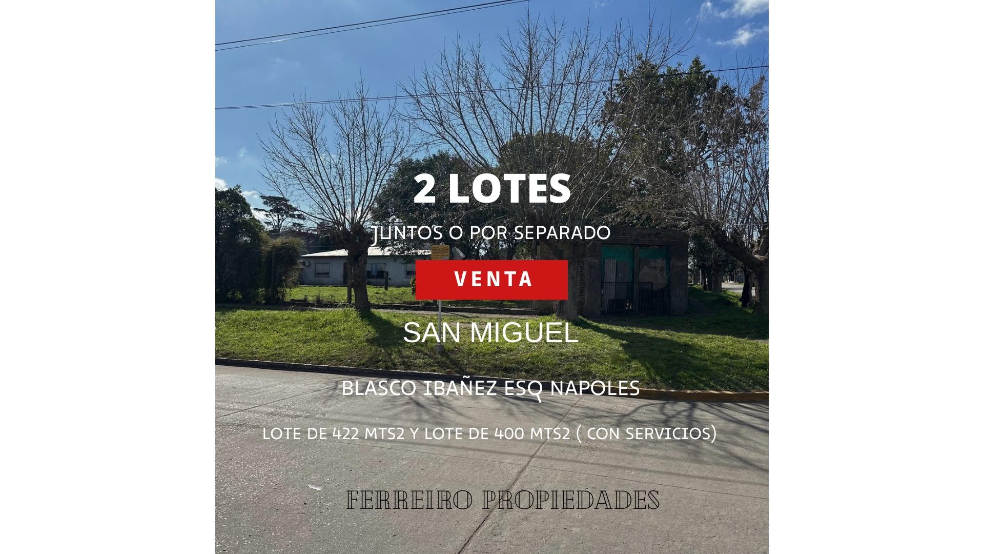 #5361505 | Venta | Lote | San Miguel (Ferreiro Propiedades)