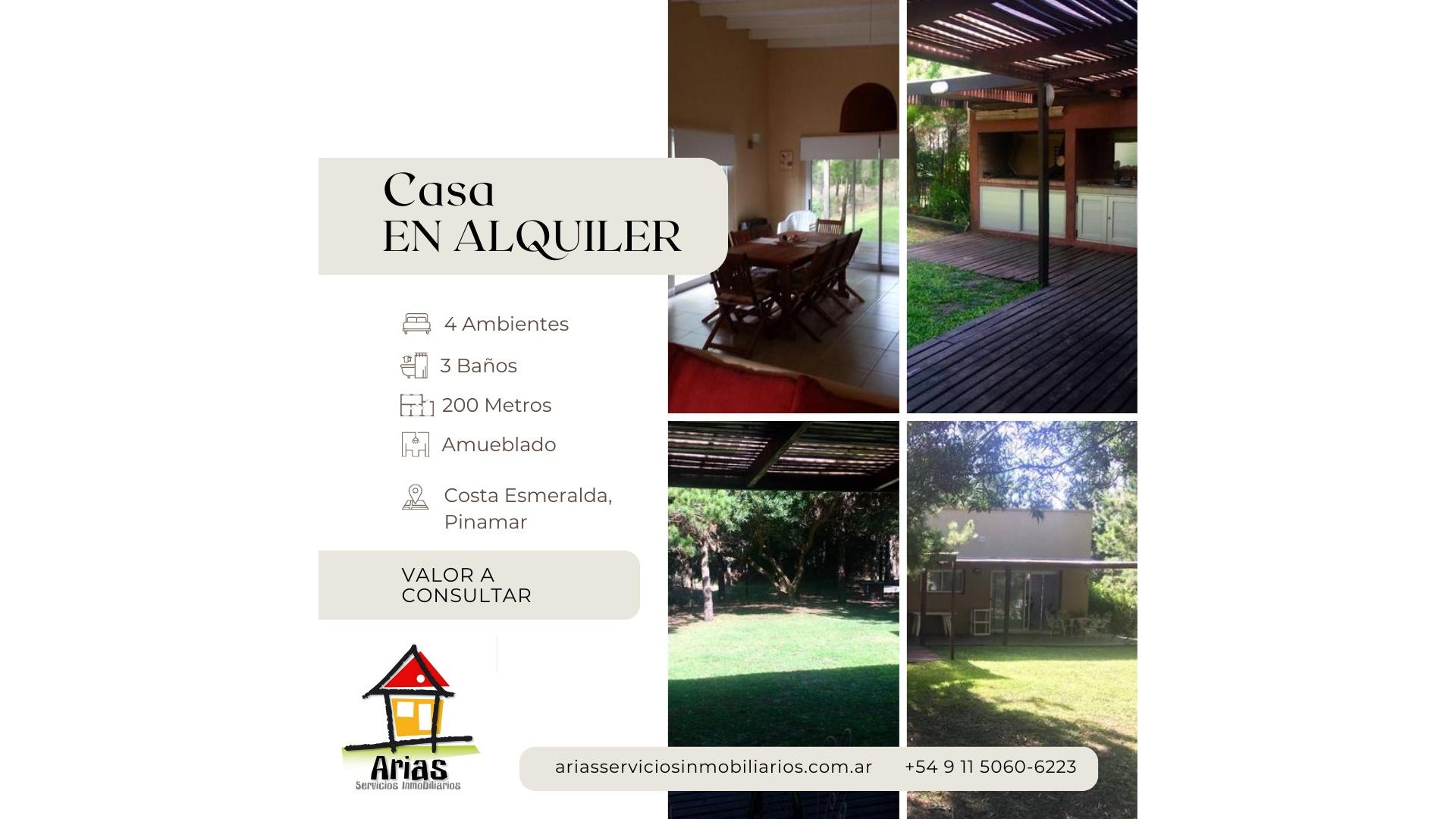 #5363686 | Alquiler Temporal | Casa | Pinamar (Arias Servicios Inmobiliarios)