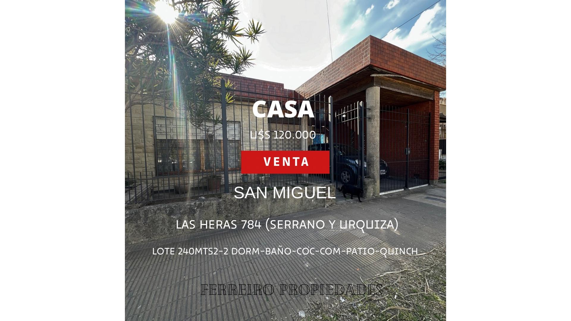 #5377029 | Venta | Casa | San Miguel (Ferreiro Propiedades)