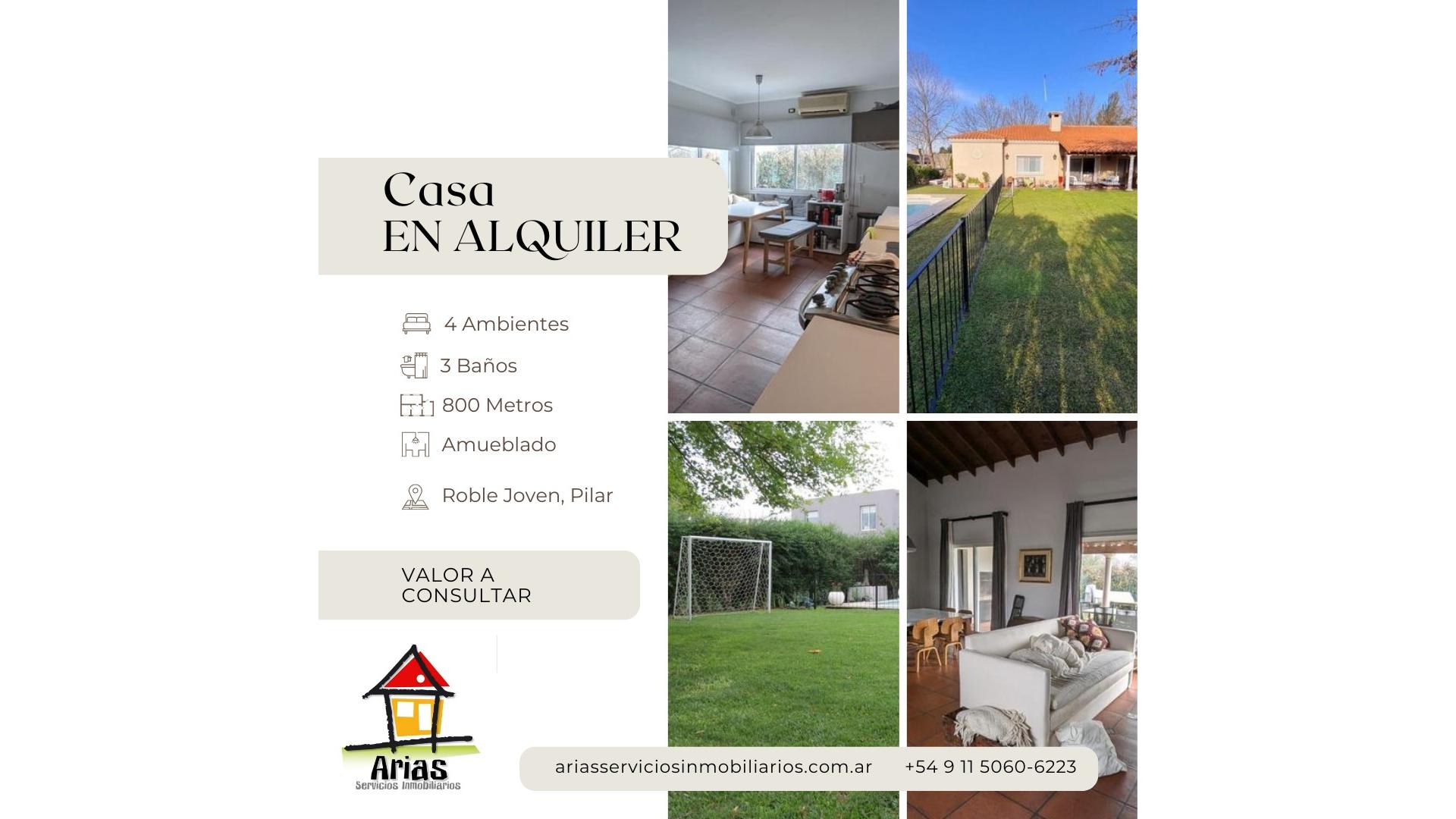 #5375272 | Alquiler Temporal | Casa | Pilar (Arias Servicios Inmobiliarios)